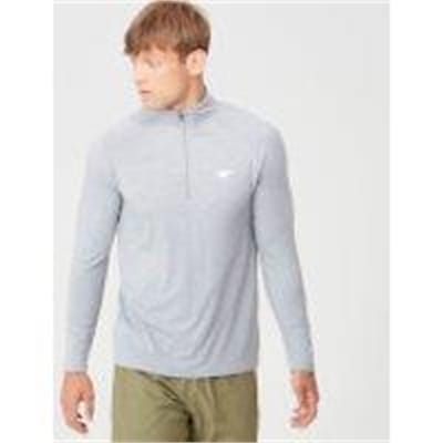 Fitness Mania - Performance 1/4 Zip Top - Grey Marl
