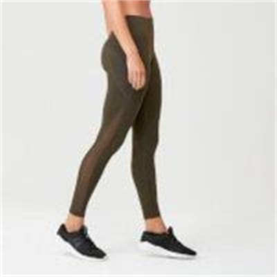 Fitness Mania - Power Mesh Leggings - Dark Khaki