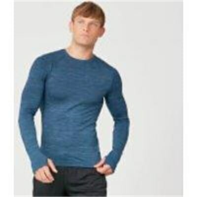 Fitness Mania - Sculpt Seamless Long Sleeve T-Shirt - Petrol Blue