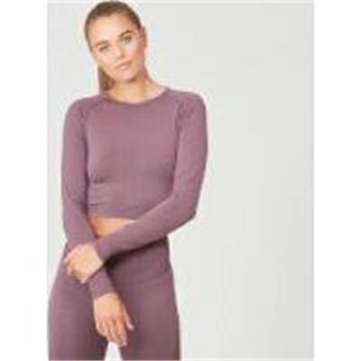 Fitness Mania - Shape Seamless Crop Top - Mauve - L - Mauve