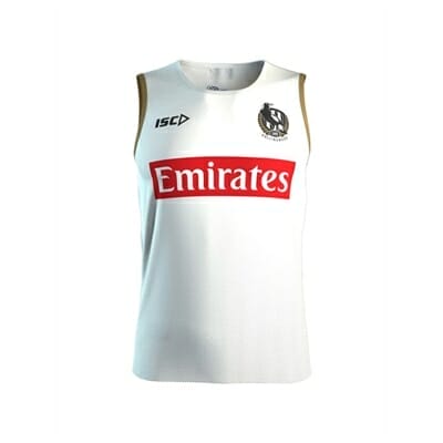 Fitness Mania - Collingwood Magpies Training Singlet 2019 White