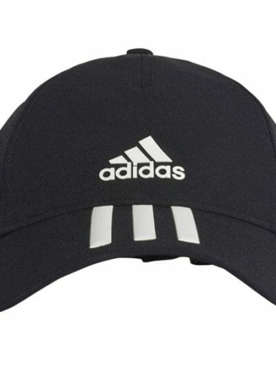 Fitness Mania - Adidas C40 3-Stripes Climalite Mens Running Cap - Black/White