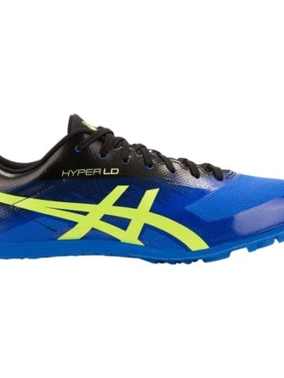 Fitness Mania - Asics Hyper LD 6 - Mens Long Distance Track Spikes - Illusion Blue/Hazard Green