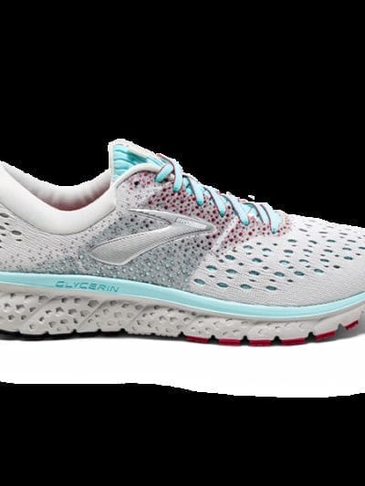 Fitness Mania - Brooks Glycerin 16 - Womens Running Shoes - Grey/Blue/Pink
