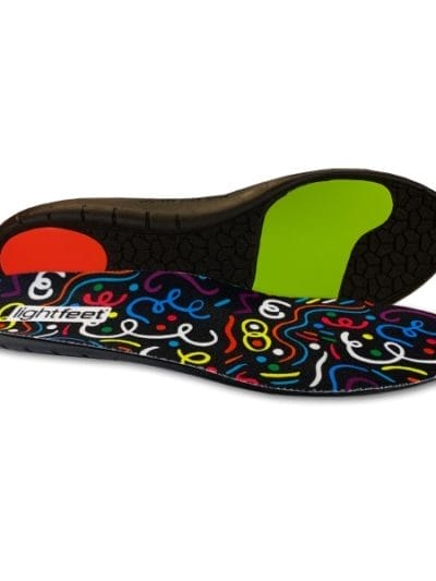 Fitness Mania - Lightfeet Shock Absorbing Arch Kids Insoles - Black/Multi