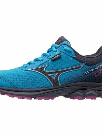 Fitness Mania - Mizuno Wave Rider 22 GTX - Womens Trail Running Shoes - Malibu Blue/Purple Wine