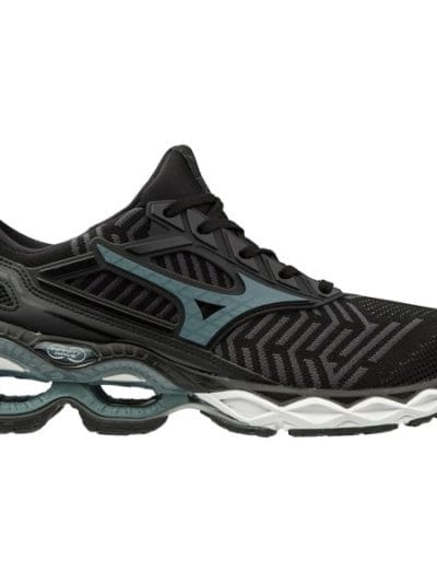 Fitness Mania - Mizuno WaveKnit Creation 20 - Mens Running Shoes - Black/Stormy Weather