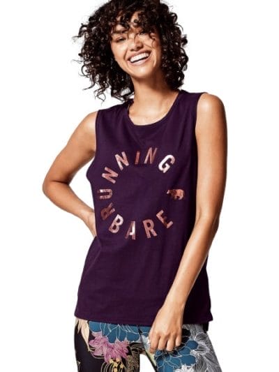Fitness Mania - Running Bare Easy Rider Womens Muscle Tank Top - Nightshade
