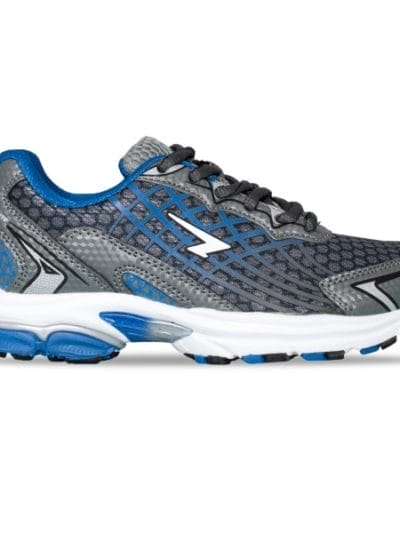 Fitness Mania - Sfida Grid Lace - Kids Boys Running - Grey/Royal Blue