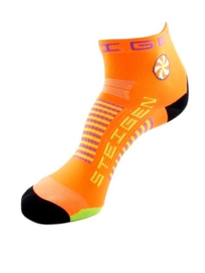 Fitness Mania - Steigen Quarter Length Running Socks - Goldfish Orange