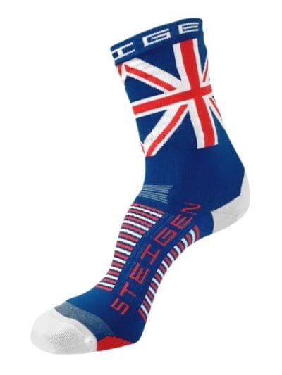 Fitness Mania - Steigen Three Quarter Length Running Socks - Union Jack