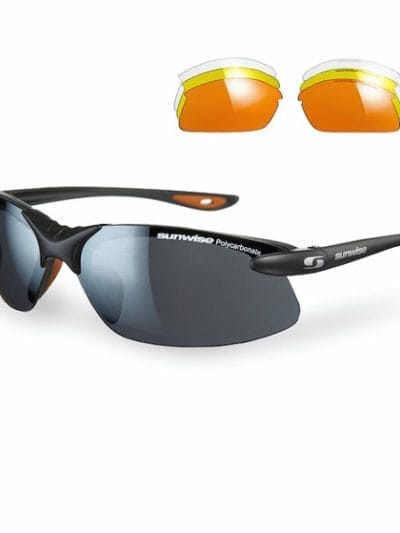 Fitness Mania - Sunwise Windrush Sports Sunglasses - Black (supplied with 4 sets of lenses)