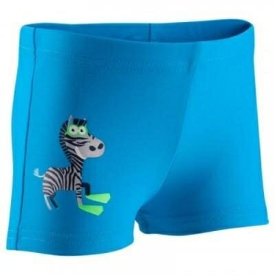 Fitness Mania - Baby boys' swim shorts with zebra print - blue