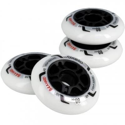 Fitness Mania - Fit Fitness Inline Skate 80mm 84A Wheels 4-Pack - White