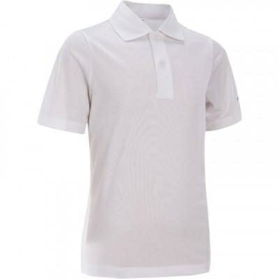 Fitness Mania - Kids' Junior Tennis Badminton Squash Polo Shirt Essential 100 - White