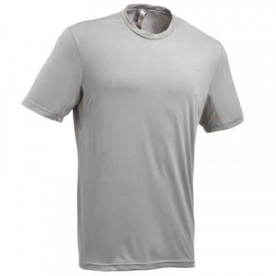 Fitness Mania - Men's Short-Sleeved Hiking T-Shirt TechFRESH 50 - Light Grey