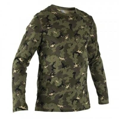 Fitness Mania - SG100 LONG SLEEVE T-SHIRT - CAMOUFLAGE ISLAND GREEN