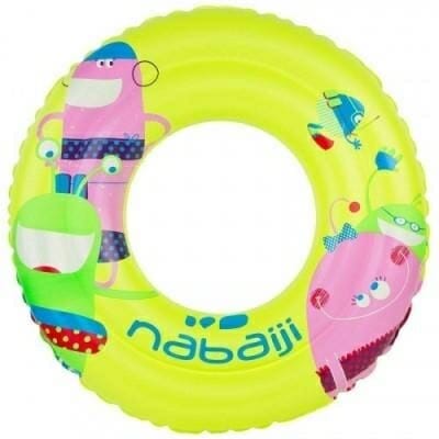 Fitness Mania - Swim Ring with Two Inflation Chambers 65 cm - Yellow Print