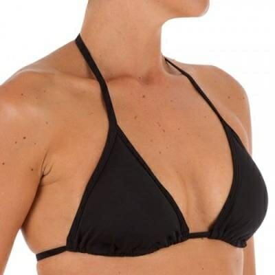 Fitness Mania - Women's Sliding Triangle Swimsuit Top - Black - Mae Basic