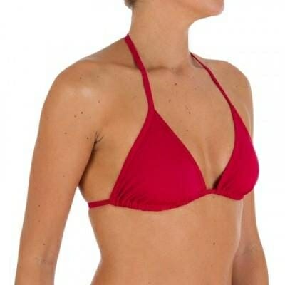 Fitness Mania - Women's Sliding Triangle Swimsuit Top - Red - Mae Basic