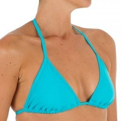 Fitness Mania - Women's Sliding Triangle Swimsuit Top - Turquoise - Mae Basic