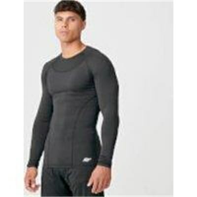 Fitness Mania - Charge Compression Long Sleeve Top - Black - L - Black