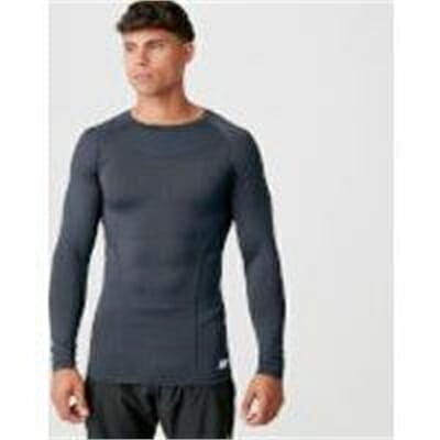 Fitness Mania - Charge Compression Long Sleeve Top - Navy Marl - M - Navy Marl
