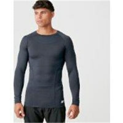 Fitness Mania - Charge Compression Long Sleeve Top - Navy Marl