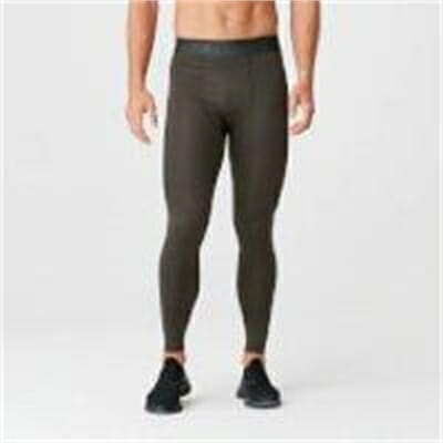 Fitness Mania - Charge Compression Tights - Dark Khaki - XS - Dark Khaki