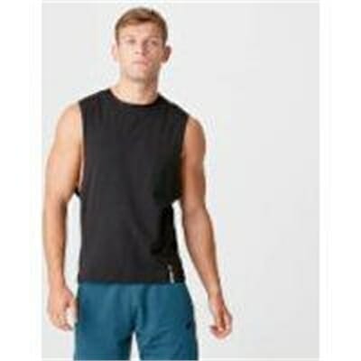 Fitness Mania - Luxe Classic Drop Armhole Tank Top - Black - L - Black