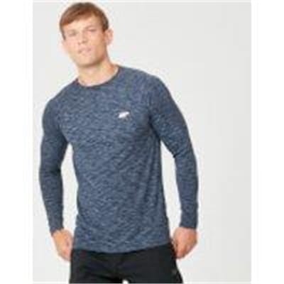 Fitness Mania - Performance Long Sleeve T-Shirt - Navy Marl - L - Navy Marl