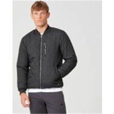 Fitness Mania - Pro-Tech Quilted Bomber Jacket - Black
