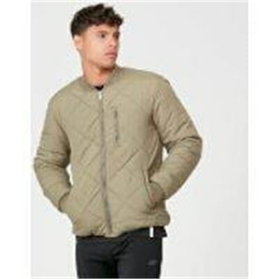 Fitness Mania - Pro-Tech Quilted Bomber Jacket - Light Olive