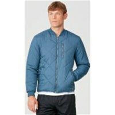 Fitness Mania - Pro-Tech Quilted Bomber Jacket - Petrol Blue