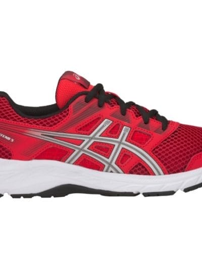 Fitness Mania - Asics Contend 5 GS - Kids Boys Running Shoes - Classic Red/Silver - Classic Red/Silver