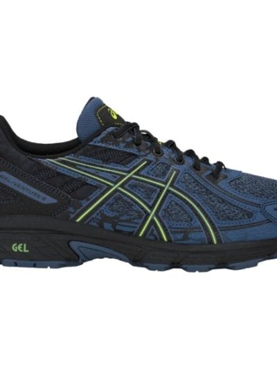 Fitness Mania - Asics Gel Venture 6 - Mens Trail Running Shoes - Grand Shark/Neon Lime