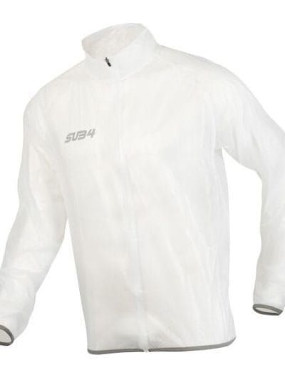 Fitness Mania - SUB4 Action Mens Run/Cycle Rain Jacket - Clear