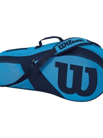 Fitness Mania - Wilson Match II 3 Pack Tennis Racquet Bag - Blue/Black