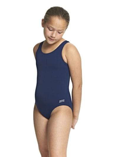 Fitness Mania - Zoggs Cottesloe Sportsback Kids Girls One Piece Swimsuit - Navy