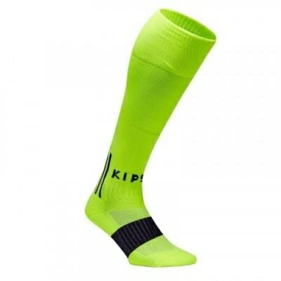 Fitness Mania - Adult Soccer Socks F 500- Knee-length Fluorescent Yellow