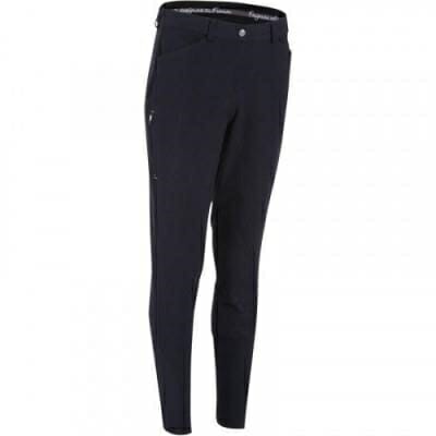 Fitness Mania - BR500 Women's Horse Riding Suede Patch Jodhpurs - Navy