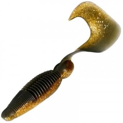 Fitness Mania - Iwaki Grub 115 Soft Fishing Lure - Dark Khaki Gold Pearl