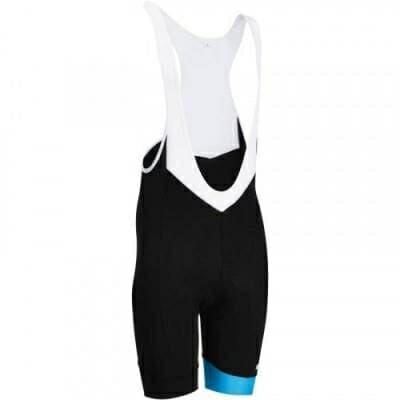 Fitness Mania - Mens Cycling Bib Shorts - 500 - Black/Blue