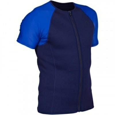 Fitness Mania - Men's Snorkelling Top - Blue With Light Blue Sleeves