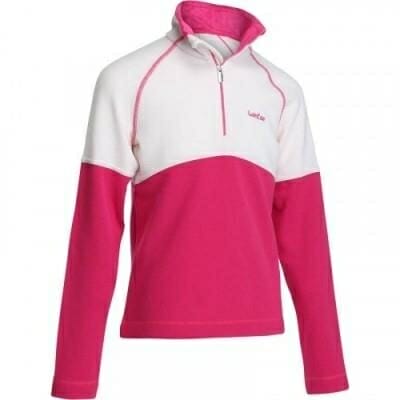 Fitness Mania - Wed'ze Midwool Children's Ski Pullover - White Pink