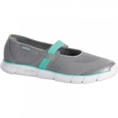 Fitness Mania - Women's Active Walking Shoes Soft 520 Ballerina Pumps - Grey/Blue
