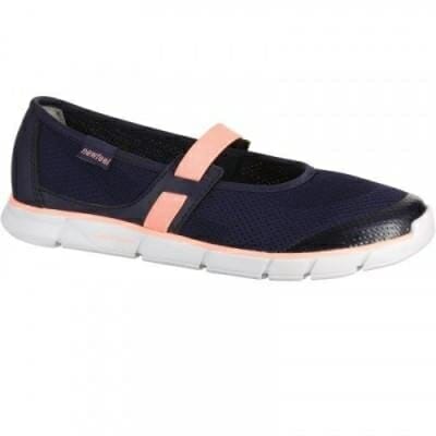 Fitness Mania - Women's Active Walking Shoes Soft 520 Ballerina Pumps - Navy/Blue Coral