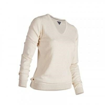 Fitness Mania - Women's Golf Pullover 500 - Heather Ecru