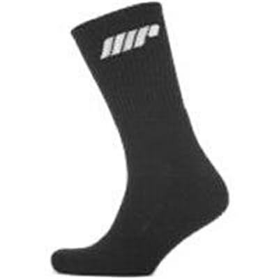 Fitness Mania - 2 Pack Crew Socks - Slate Grey - UK 6-8 - Slate Grey