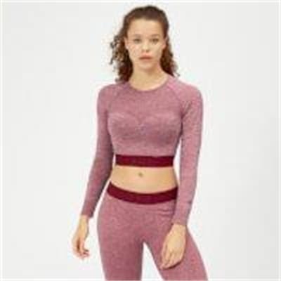 Fitness Mania - Inspire Seamless Crop Top - Dusty Rose - M - Dusty Rose
